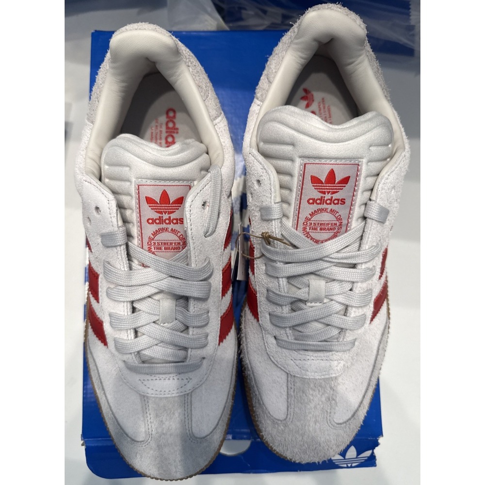 Adidas SAMBA XLG Shoes Men's 13 / Women's 14 White with Red Stripes - New in Box - Picture 2 of 16
